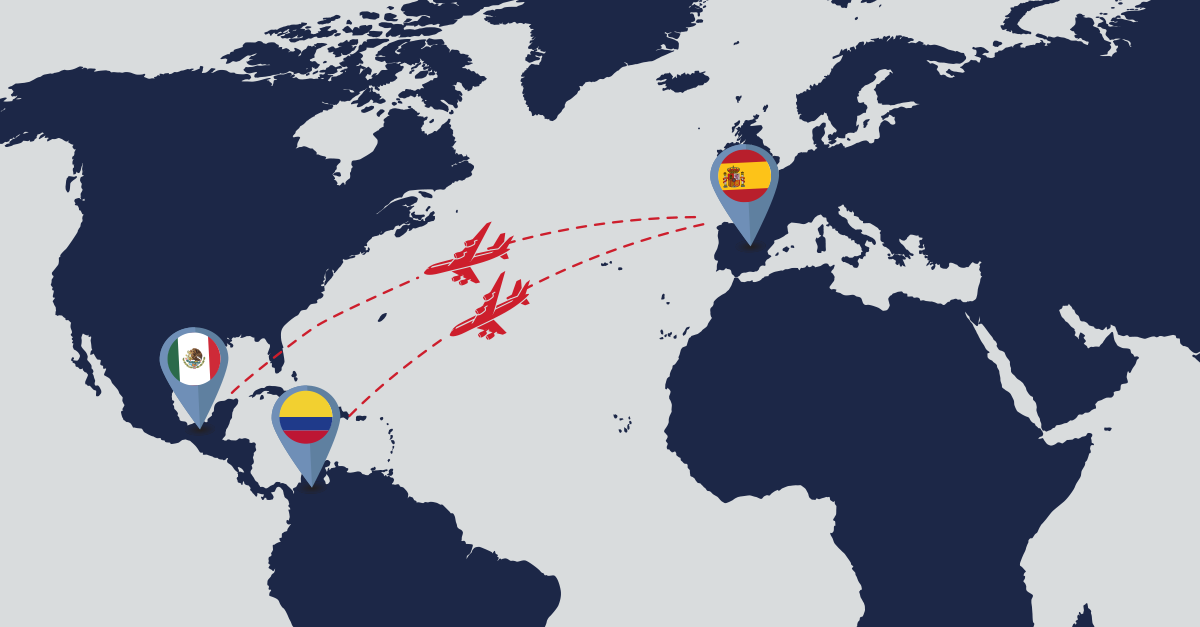 Air Charter Spain - South America